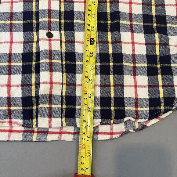 LL Bean Men's Large Shirt 100% Cotton Plaid Thick Flannel Multicolor Button - Picture 6 of 6
